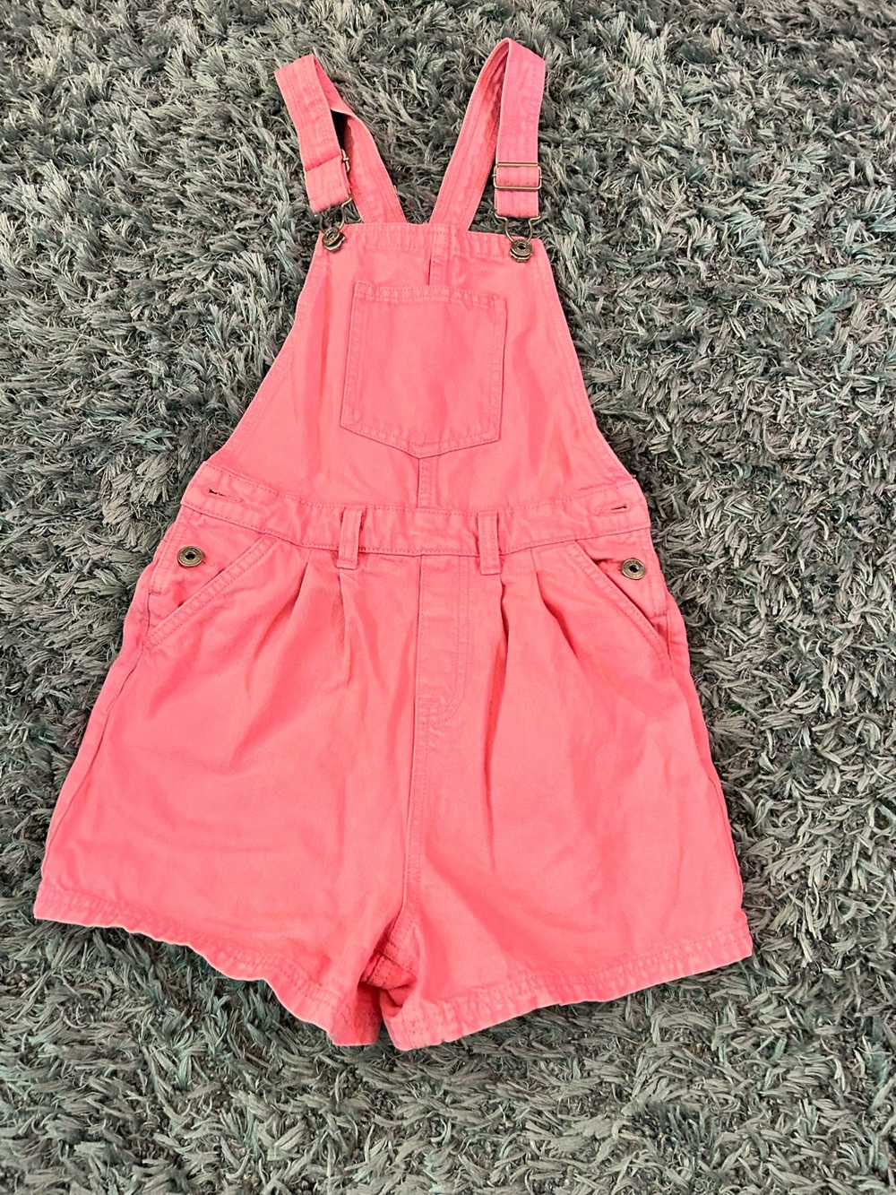 George Girls Coral Pink Short Overalls